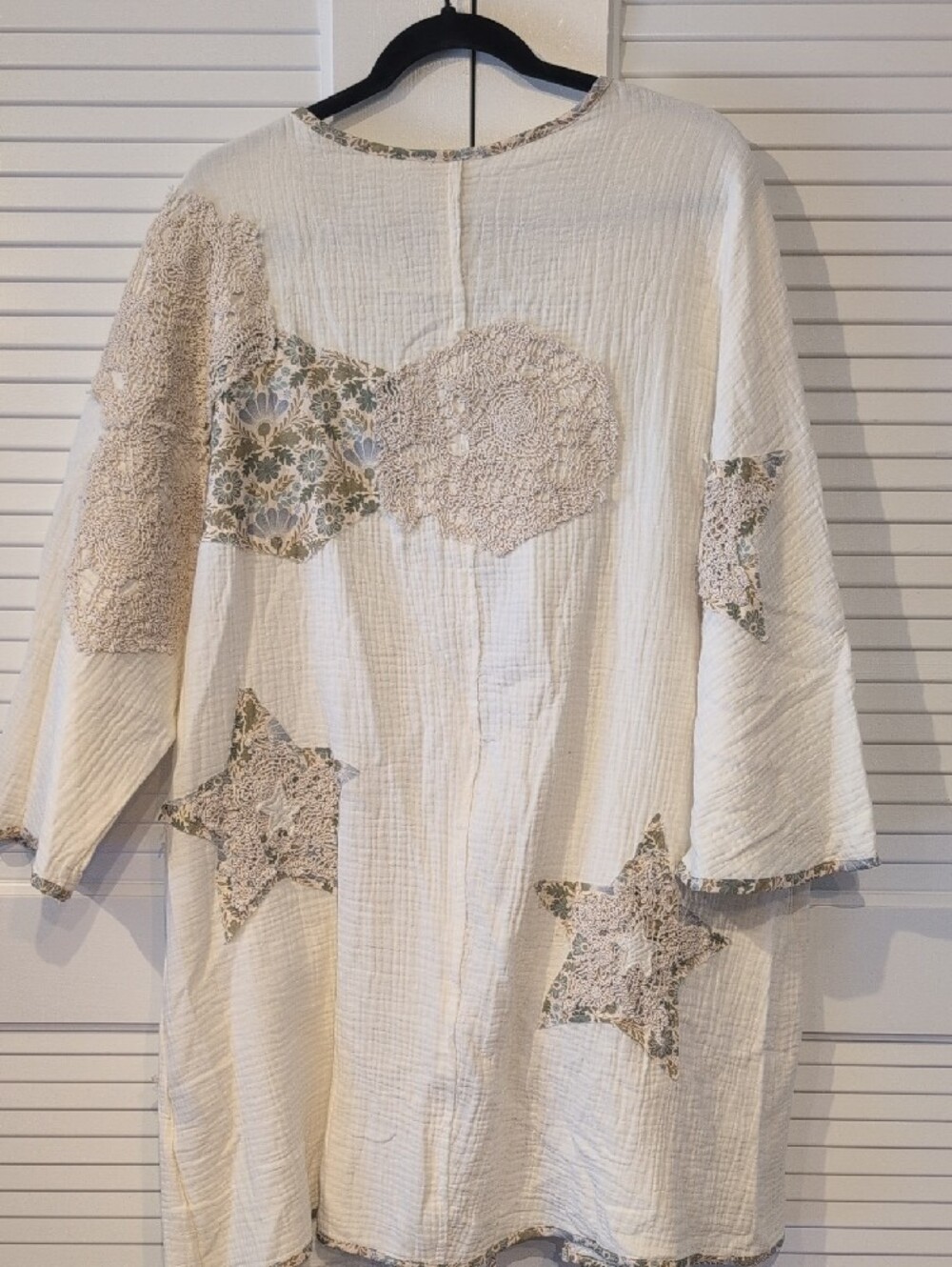 POL Ivory Star Applique Lace Tie-Front Cardigan NEW Size S - Picture 3 of 9
